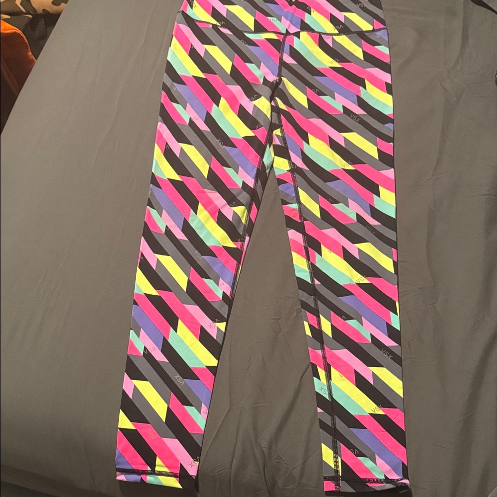 Victoria’s Secret VSX Colorful Geometric Workout Leggings
